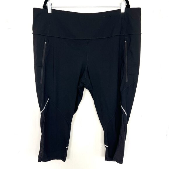 Xersion Quick-Dri Black Capri Leggings Active 3X - Picture 1 of 5